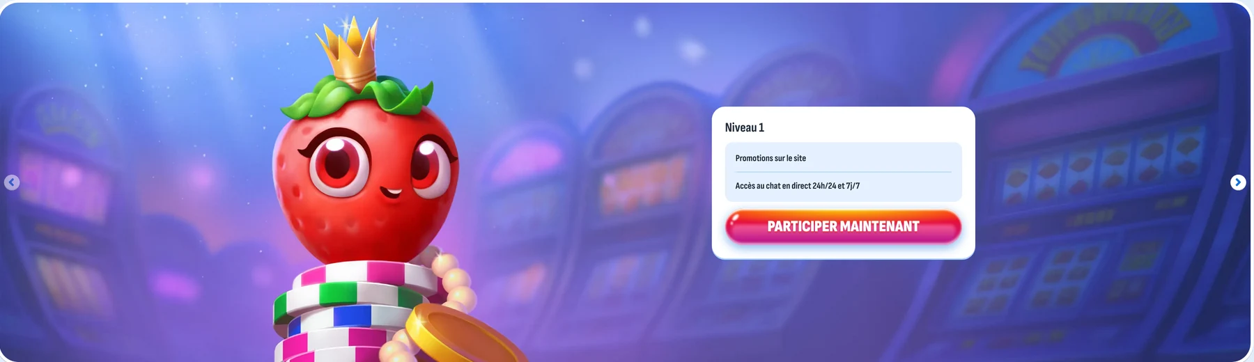 Personaggio Nomini in una lobby di slot online